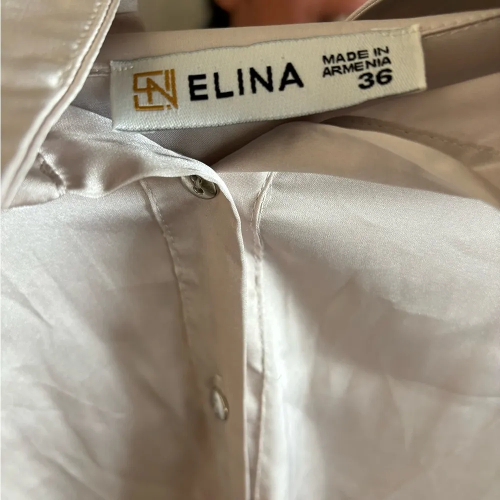Elina Cream Button Down Shirt Size 36 - Image 2