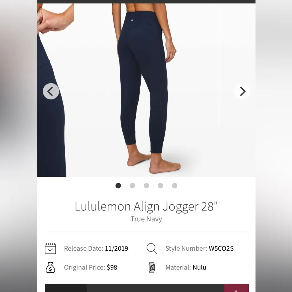 Lululemon Align Jogger 28"
True Navy
Size 4 - Image 6