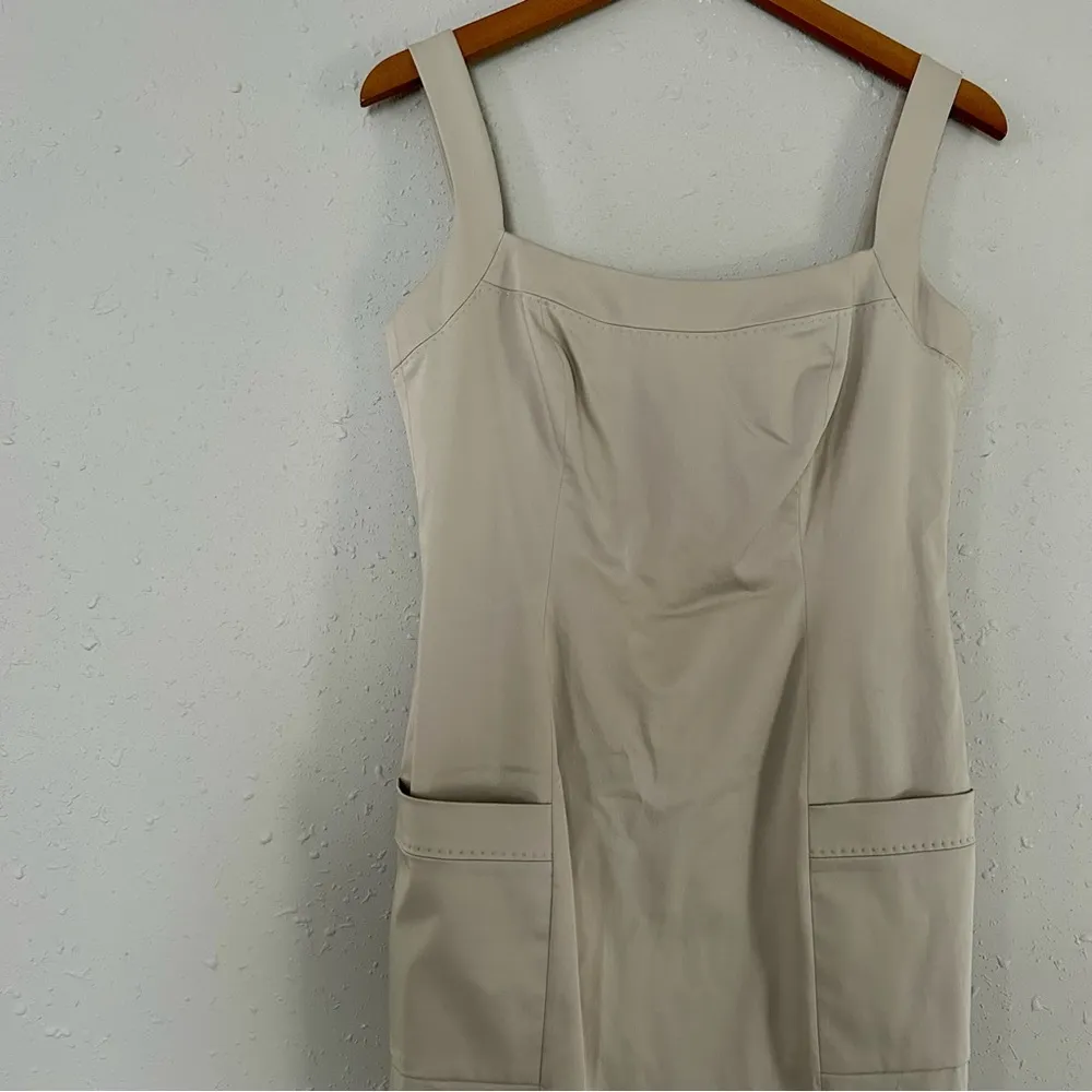 NWT Elie Tahari OffWhite Cream Neutral Sleeveless Katy Dress Mini Size 6 Formal - Image 2