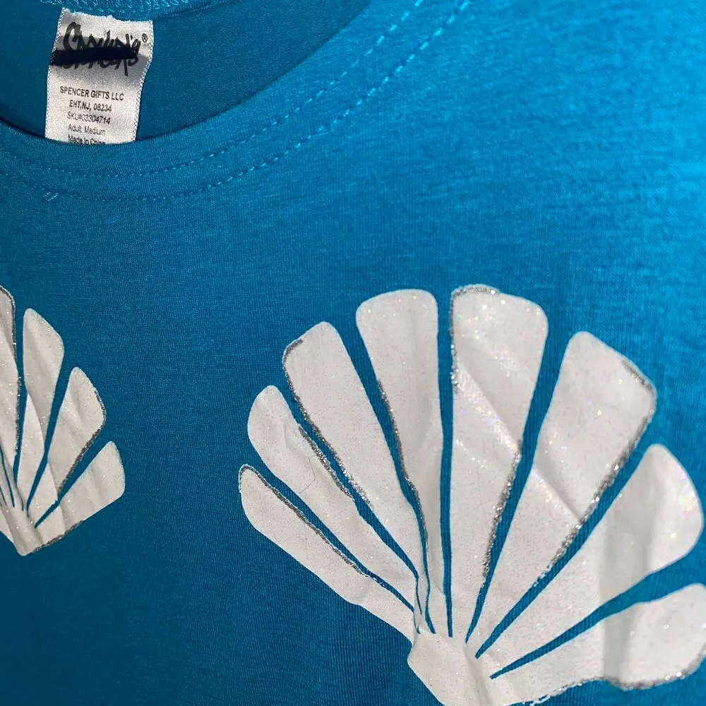 Spencer's Blue Mermaid Bridesmaid Squad Strappy Tank Top Women's Size Medium - Image 3