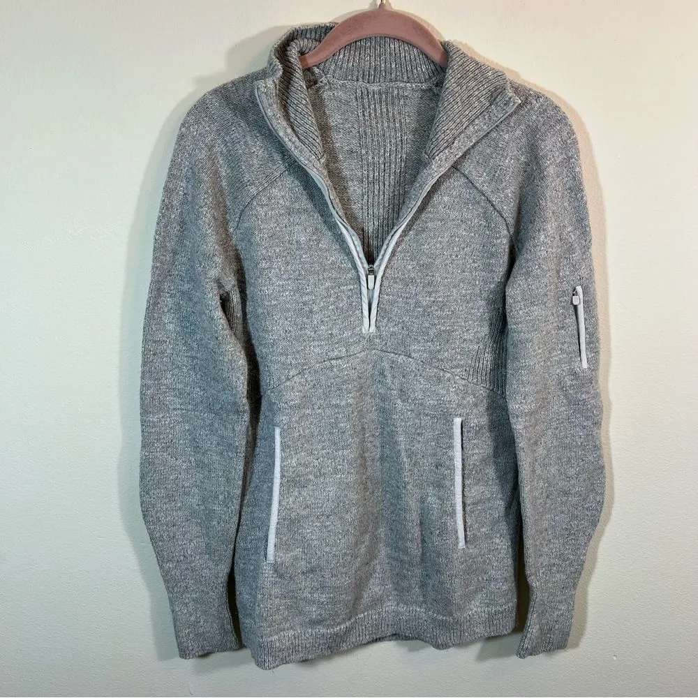 Lululemon Summit Stride Sweater Heathered Core Ultra Light Grey Women’s Medium - Image 3
