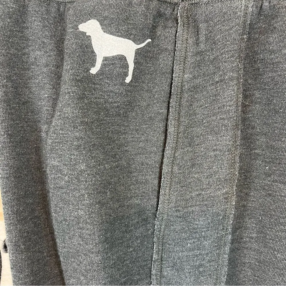 Victoria’s Secret PINK Gray Fleece Sweatpants Joggers Drawstring Cuffed XS - Image 7