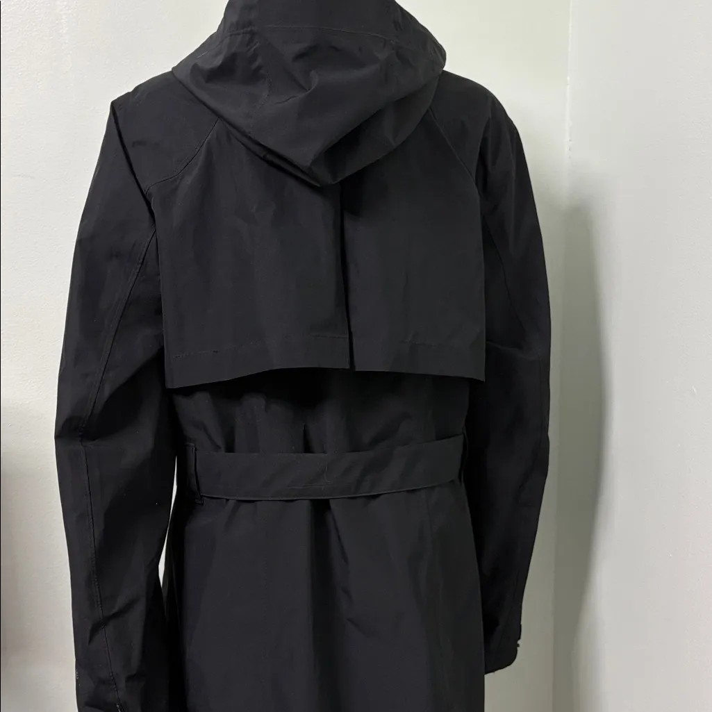 Eddie Bauer black travex belted raincoat size large - Image 5