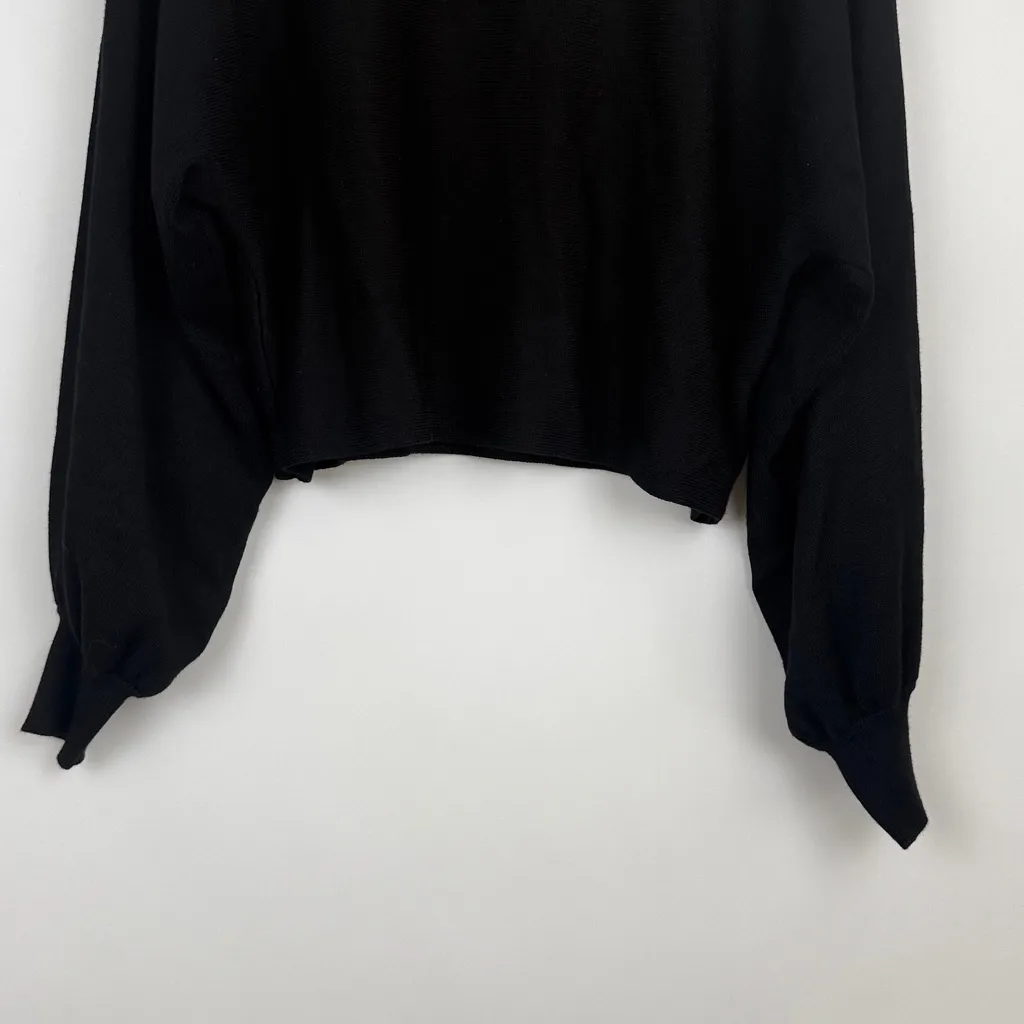 Zesica Womens Sweater Black Casual Knit Pullover Long Sleeve Top Soft Warm M Size M - Image 3