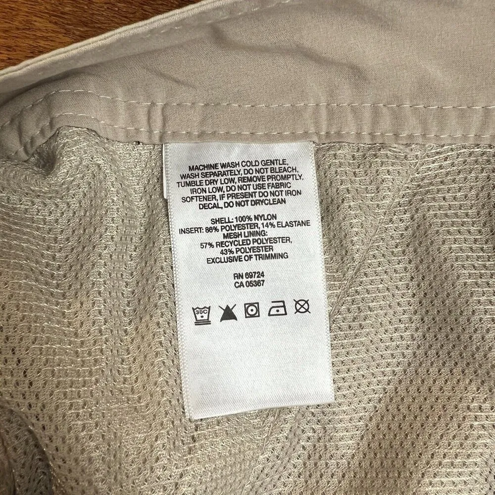 Columbia Pants Womens 12 Beige Omni Shade Convertible Capri Nylon Hiking Outdoor - Image 12