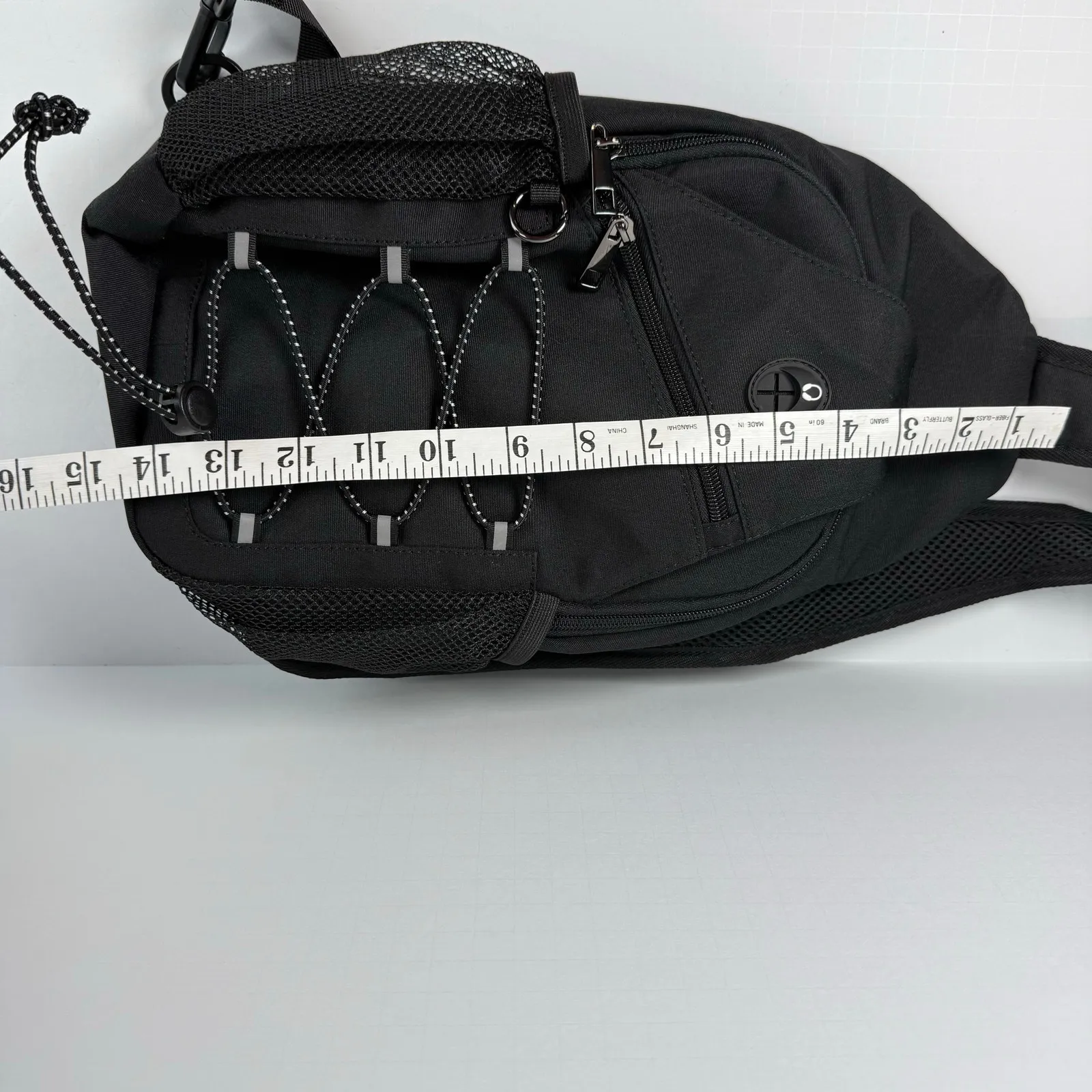 Black Crossbody Sling Backpack USB Charging Travel Daypack - Image 6