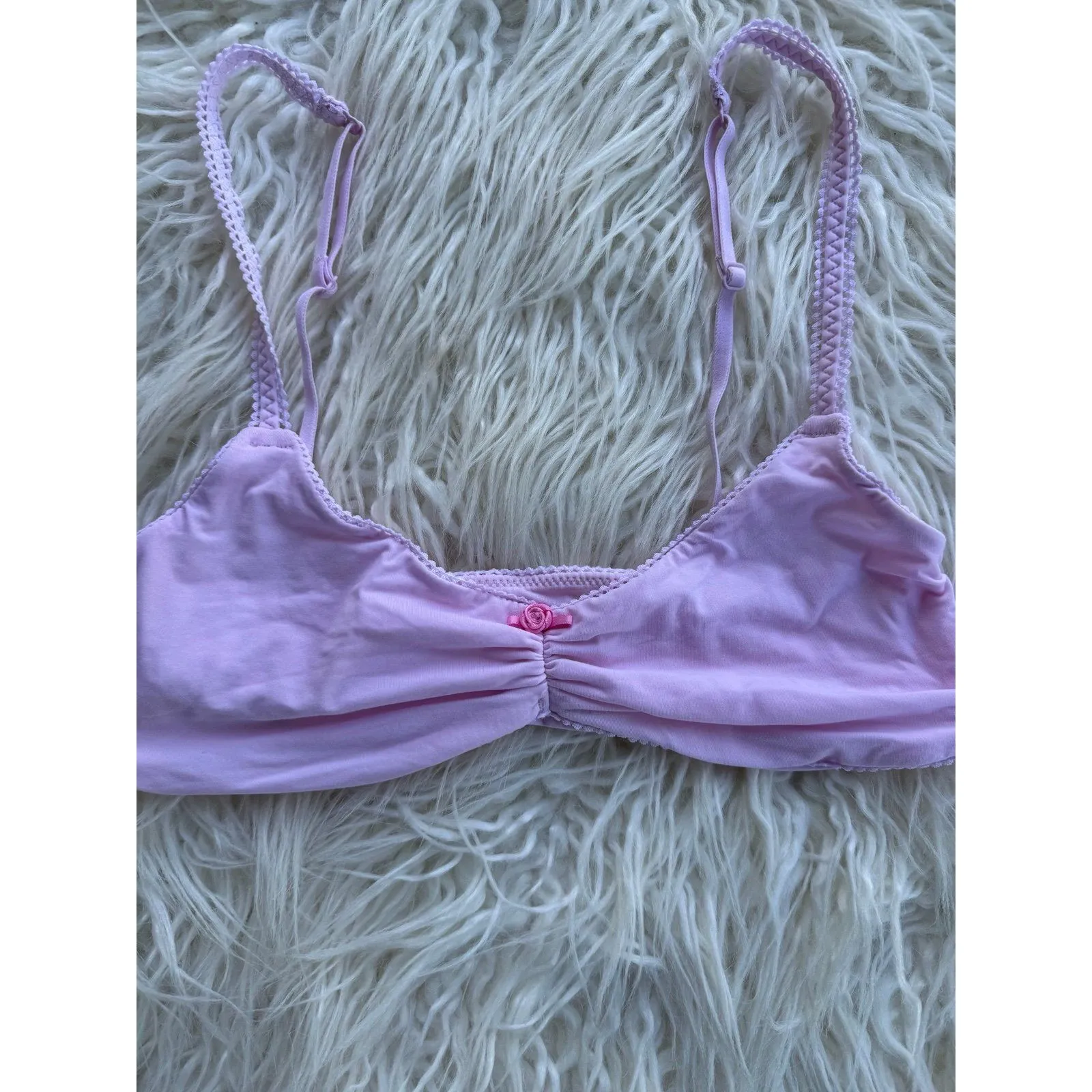Skims Fits Everybody Picot Skimpy Scoop Bralette Cherry Blossom Size Small - Image 5