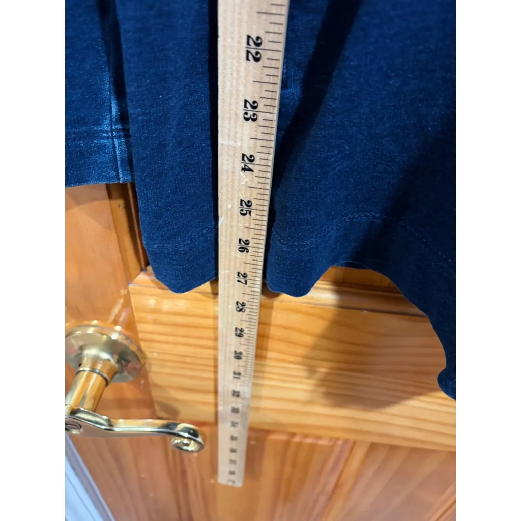 J.Jill Pure Jill Indigo Zip Hoodie Jacket Cotton Knit Blue Women’s Size S - Image 4