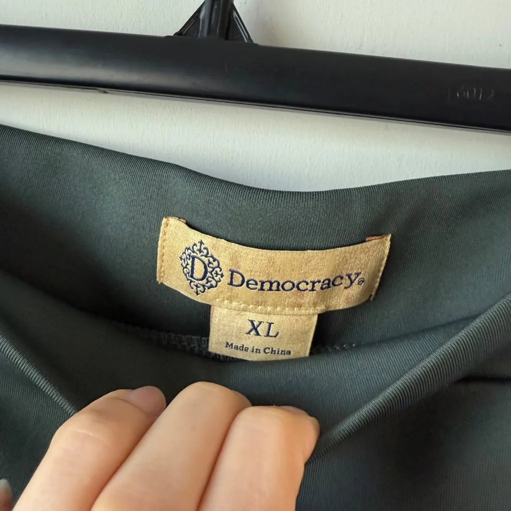 Democracy Ab Leisure Skyrise Pull On Pants Womens Size XL Tekking Green - Image 2