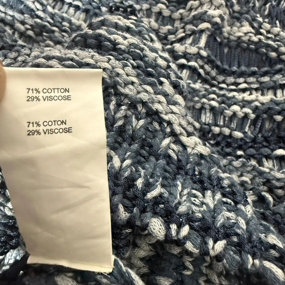 Ramy Brook Crochet Knit Sleeveless Top Women Size‎ XS Blue Layering Coastal BOHO - Image 10