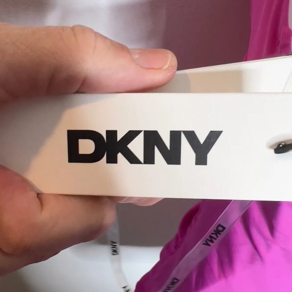 Dkny Women's Tie-Back Halter-Style One-Piece Swimsuit - Carnation Pink Size XXL - Image 4