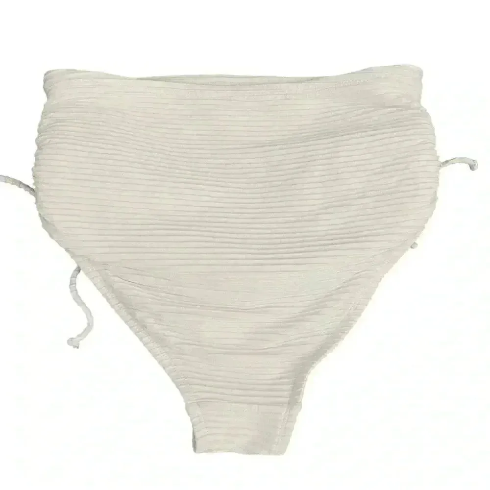 Kona Sol Women’s White High Rise Bikini Swimming Bottoms SZ S #1090 - Image 2