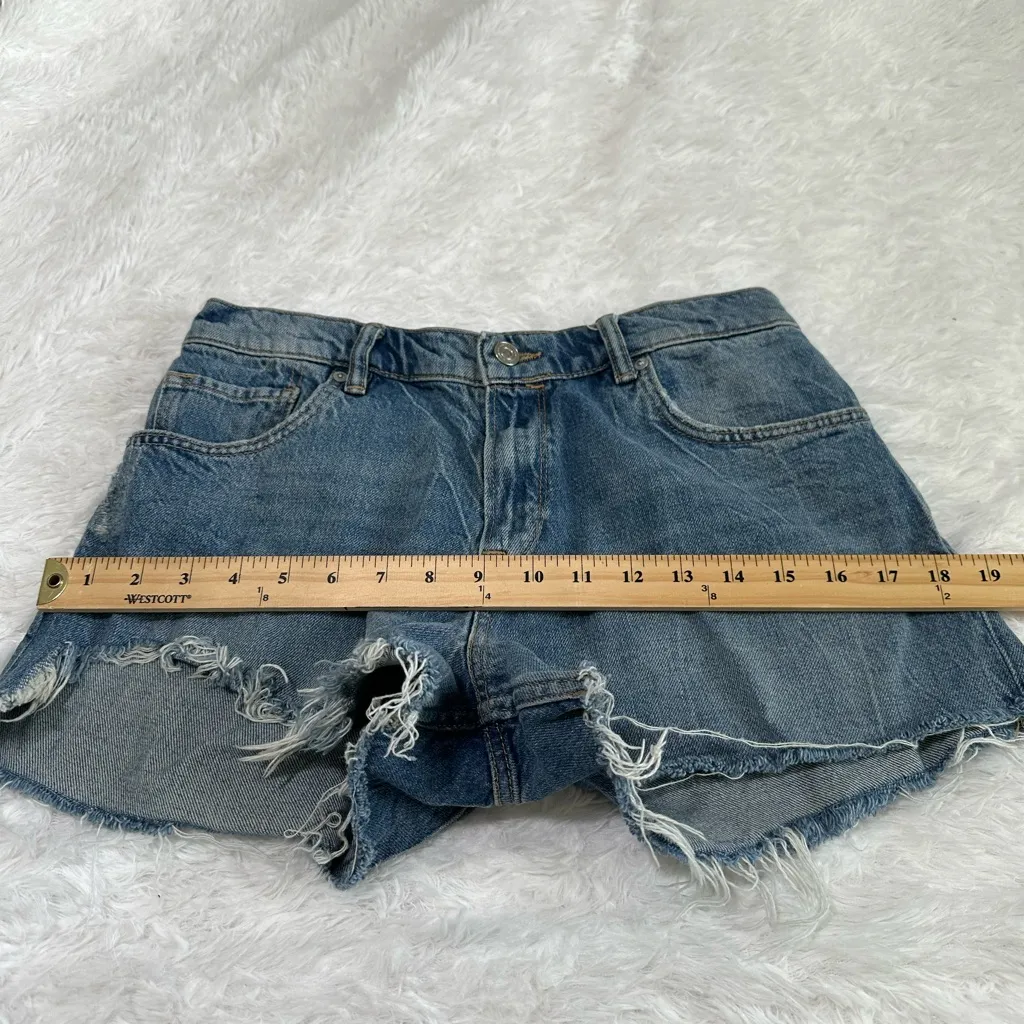 All Saints Blue Jean Shorts - Image 10