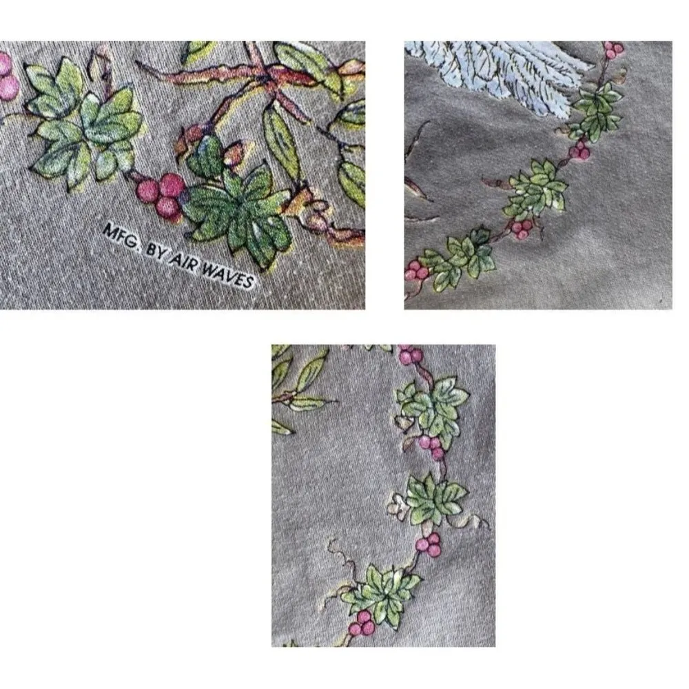 VTG Christmas Dove Long Sleeve T Shirt Medium Lynn Norton Parker Jerzees… - Image 4