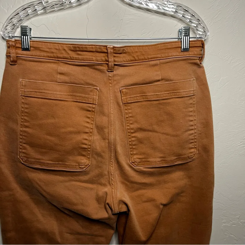 Everlane The Slim Leg Crop High Rise Straight Brass Twill Pants - Image 8