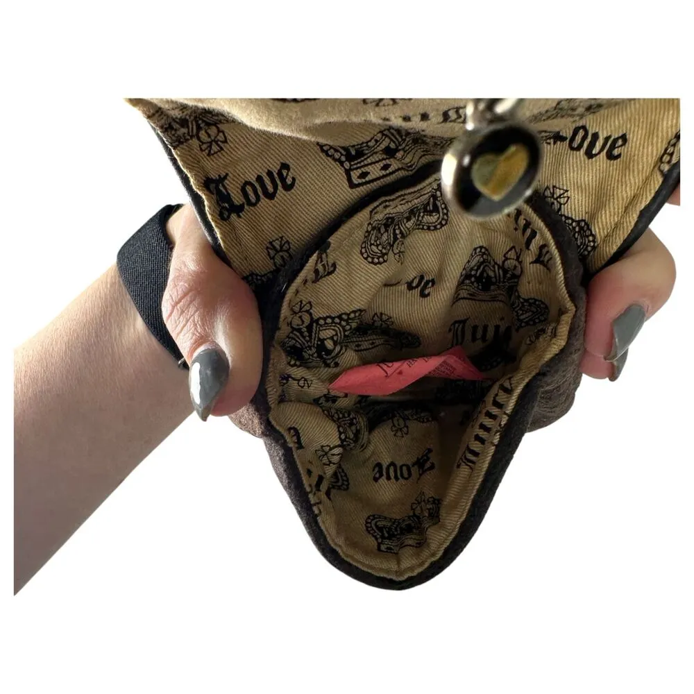 Juicy Couture Vintage Velour Brown Coin Purse - Image 4