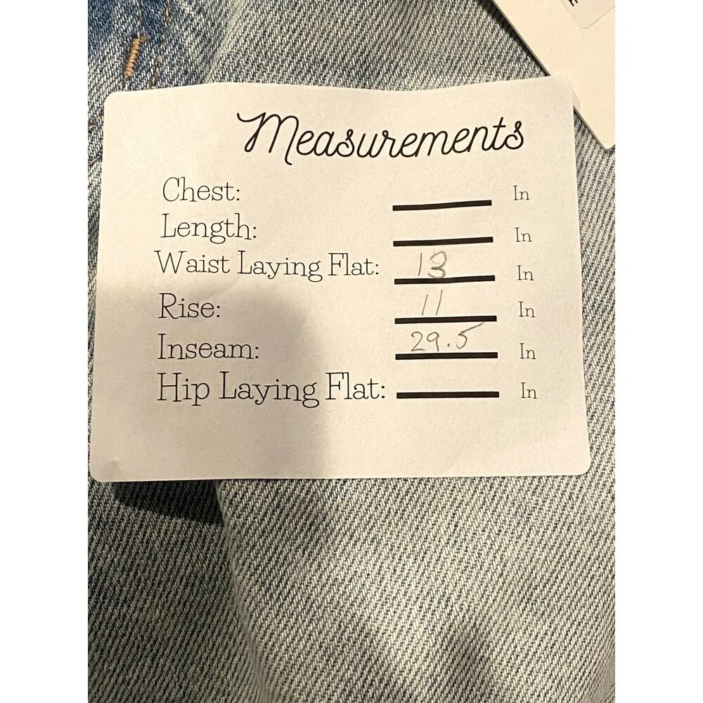 NWT Pistola Presley Relaxed Distressed High Rise Roller Jeans 26 Hibiscus Blue - Image 8