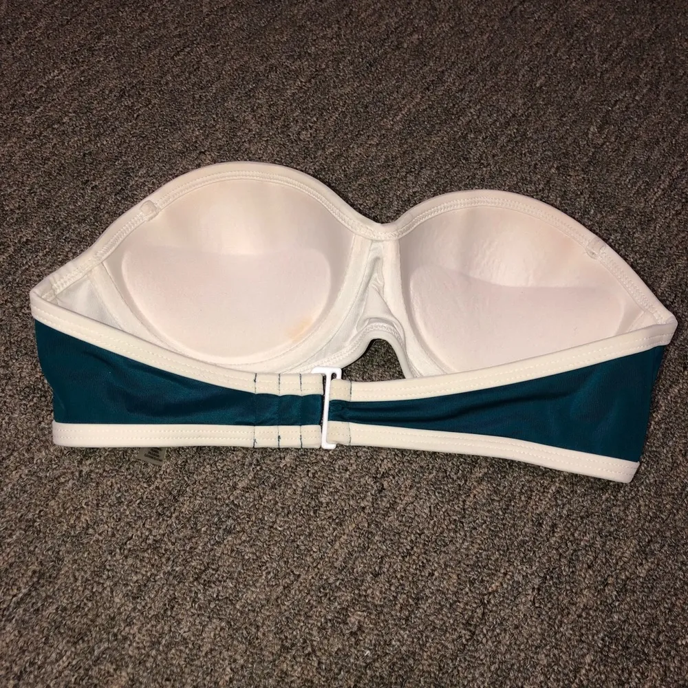 Victoria’s Secret PINK Neon Color Block Strapless Bandeau Bikini Size Small - Image 4