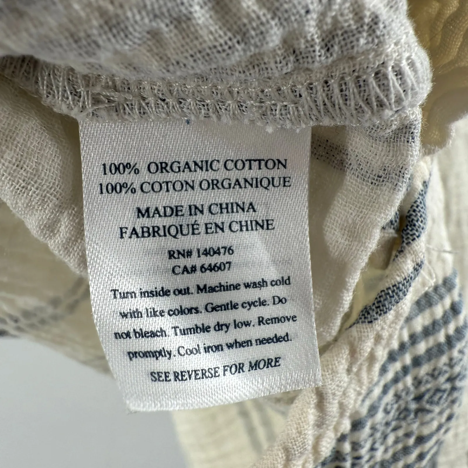 Faherty Desmond Top Size Extra Large Dream Organic Cotton Gauze Stripe Boxy - Image 15