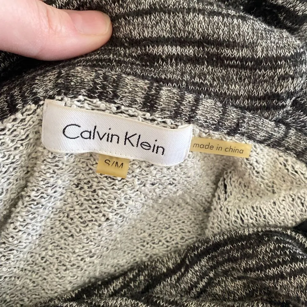 Calvin Klein gray black cowl neck tunic size S/M 55% cotton - Image 5