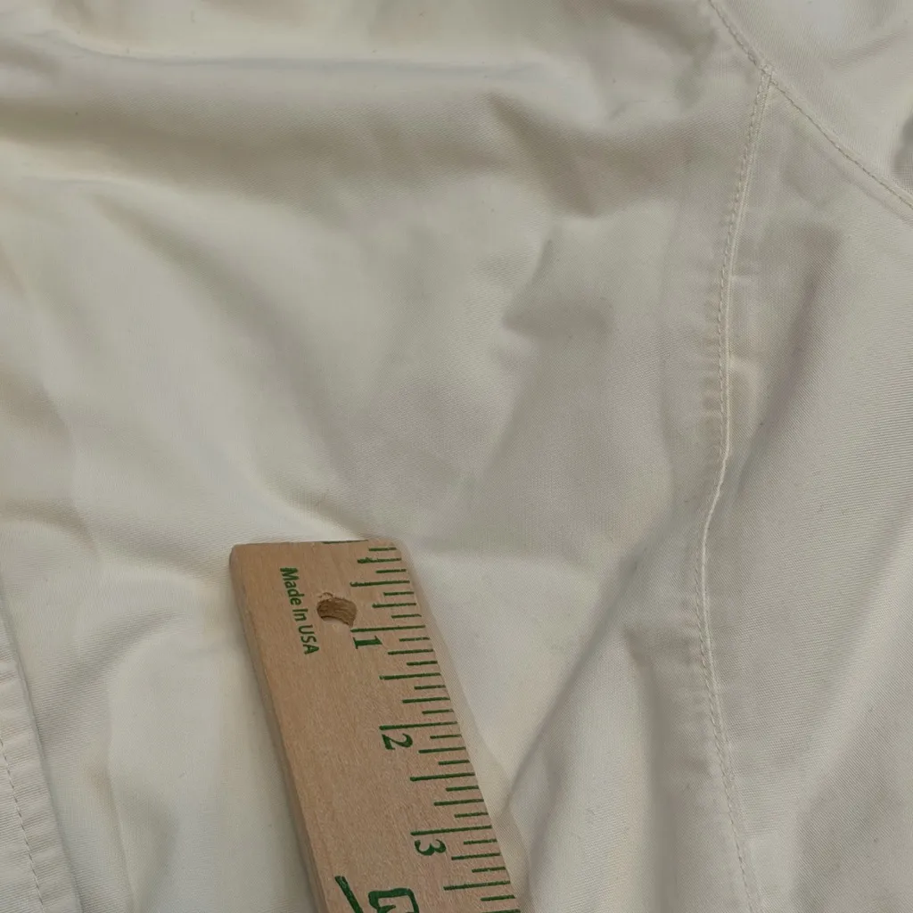 Lands End Creme Mid Weight Jacket Woman's Size XL/P 18-20 Cinch Waist - Image 3