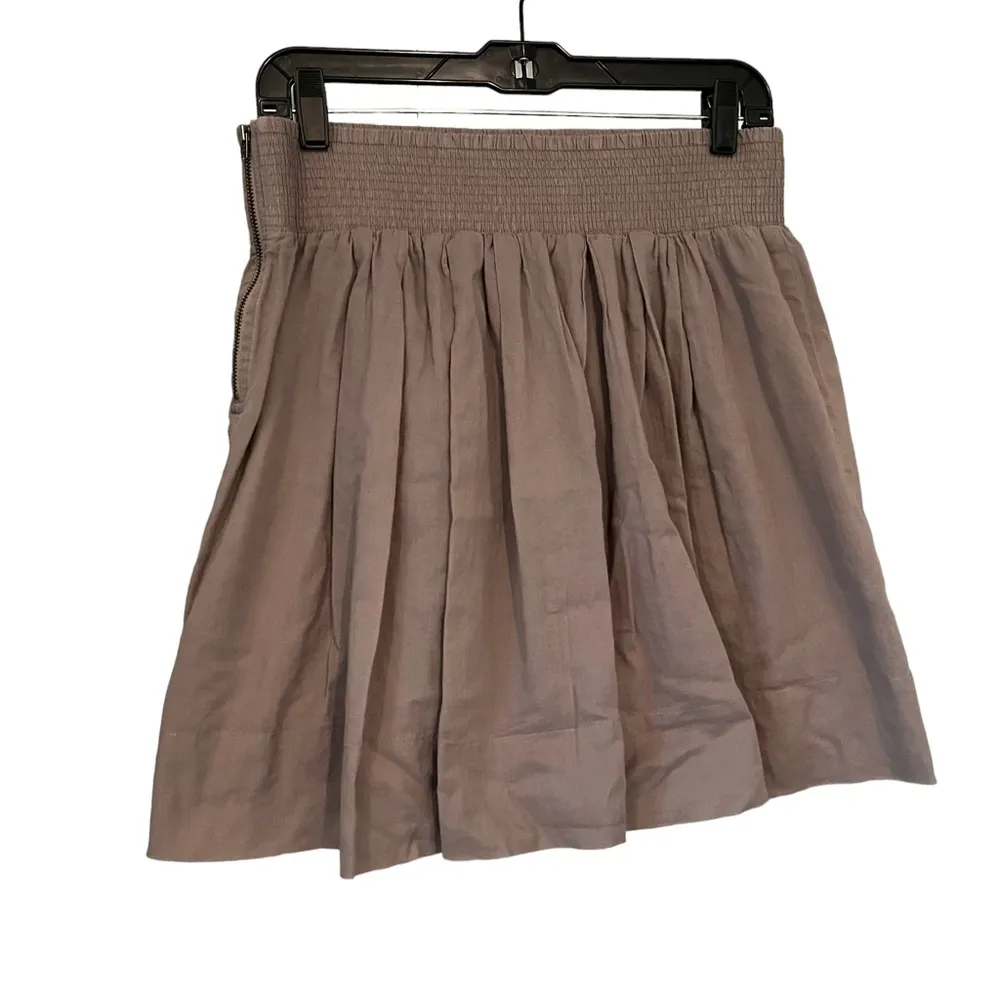 Banana Republic A-Line Smocked Pleated Cotton Skirt - Image 4
