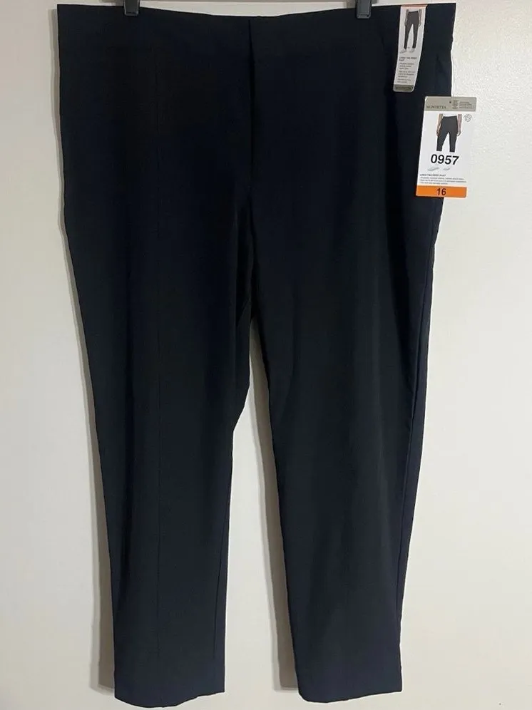 NWT Women’s Mondetta Lined Tailored Pants Athletic Pants Pockets Size 16 Black - Image 1