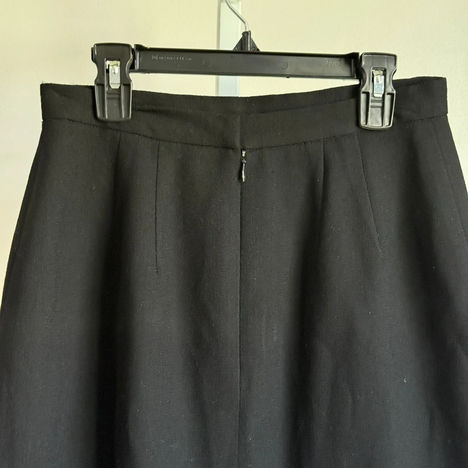 VTG Black Wool Pencil Skirt sz 4 Made in USA Business Casual Office - Image 7