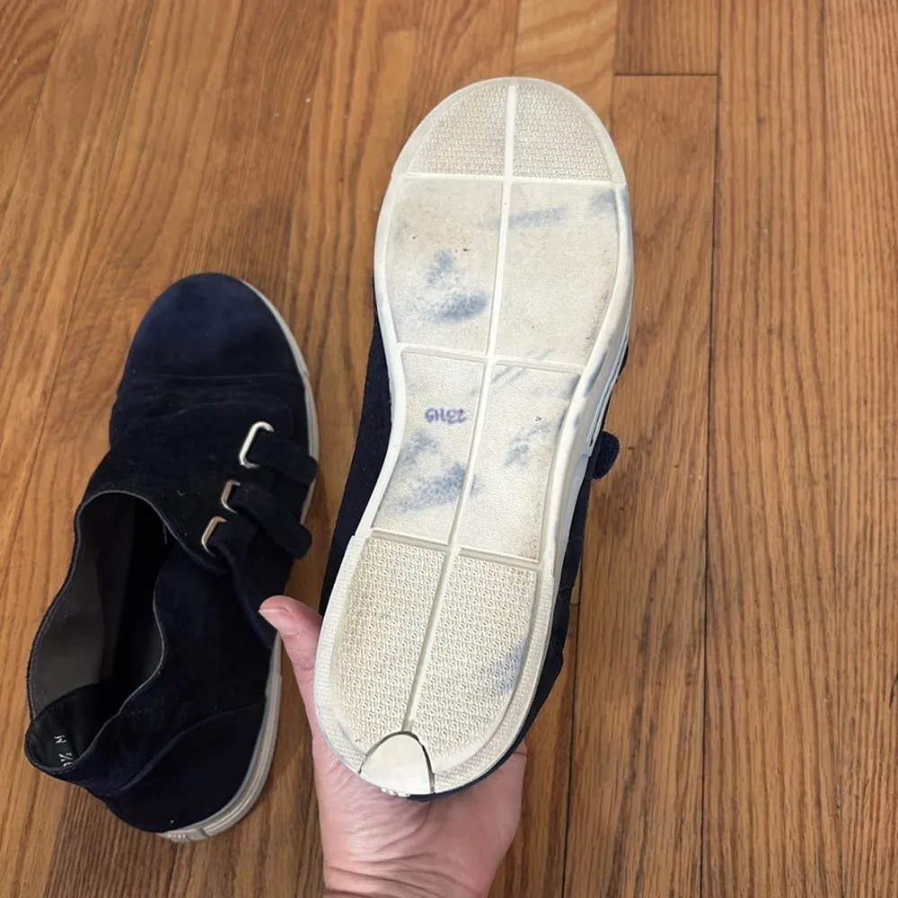 Stuart Weitzman Blue Suede‎ Hi Top Shoes Sneakers Women's size 9.5 - Image 15