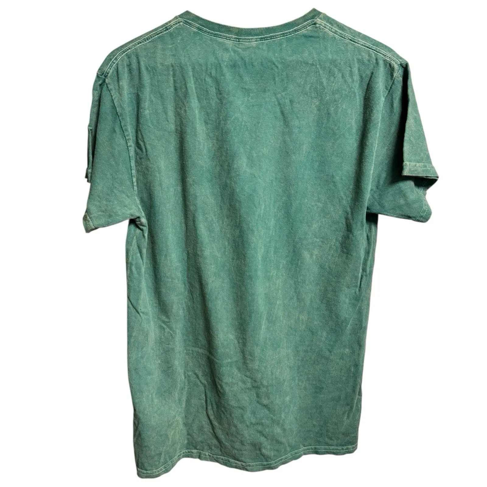 Sublime 40oz To Freedom Band T-Shirt Green Mineral Wash Sun Graphic Medium NEW - Image 2