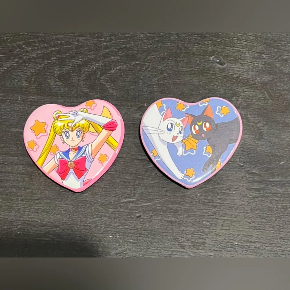 Her Universe Sailor Moon Characters Heart Button 2 Pack - Image 2