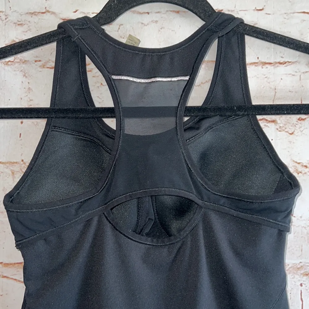 Athleta full throttle built in bra tank workout racerback black S 138396 yoga - Image 6