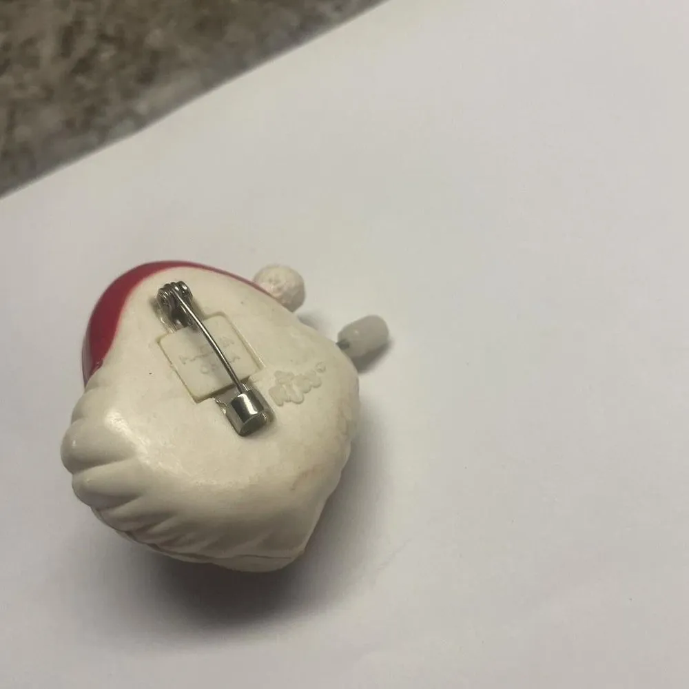 Brooch Pin Signed Russ “laughing” Wind Up Mechanical Santa - Image 5