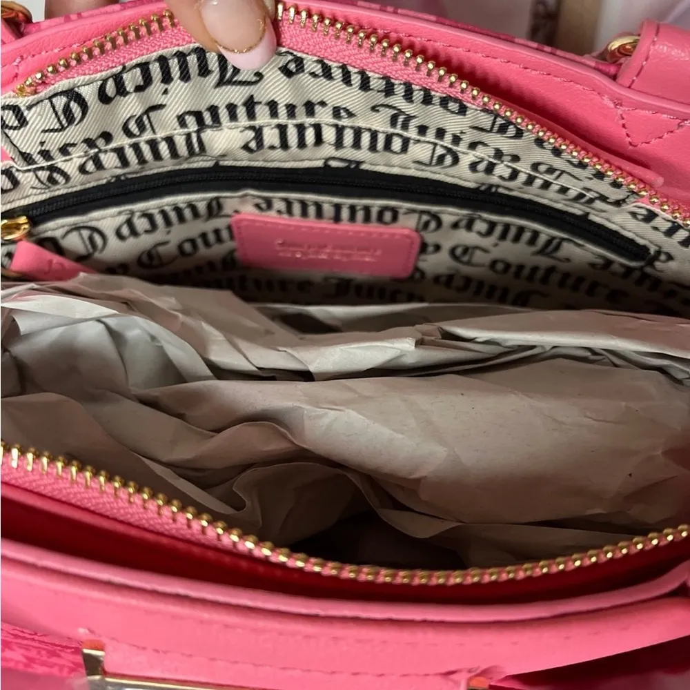 Juicy Couture Miss Juicy Satchel Bag Crossbody Strap and Card Case - Image 4