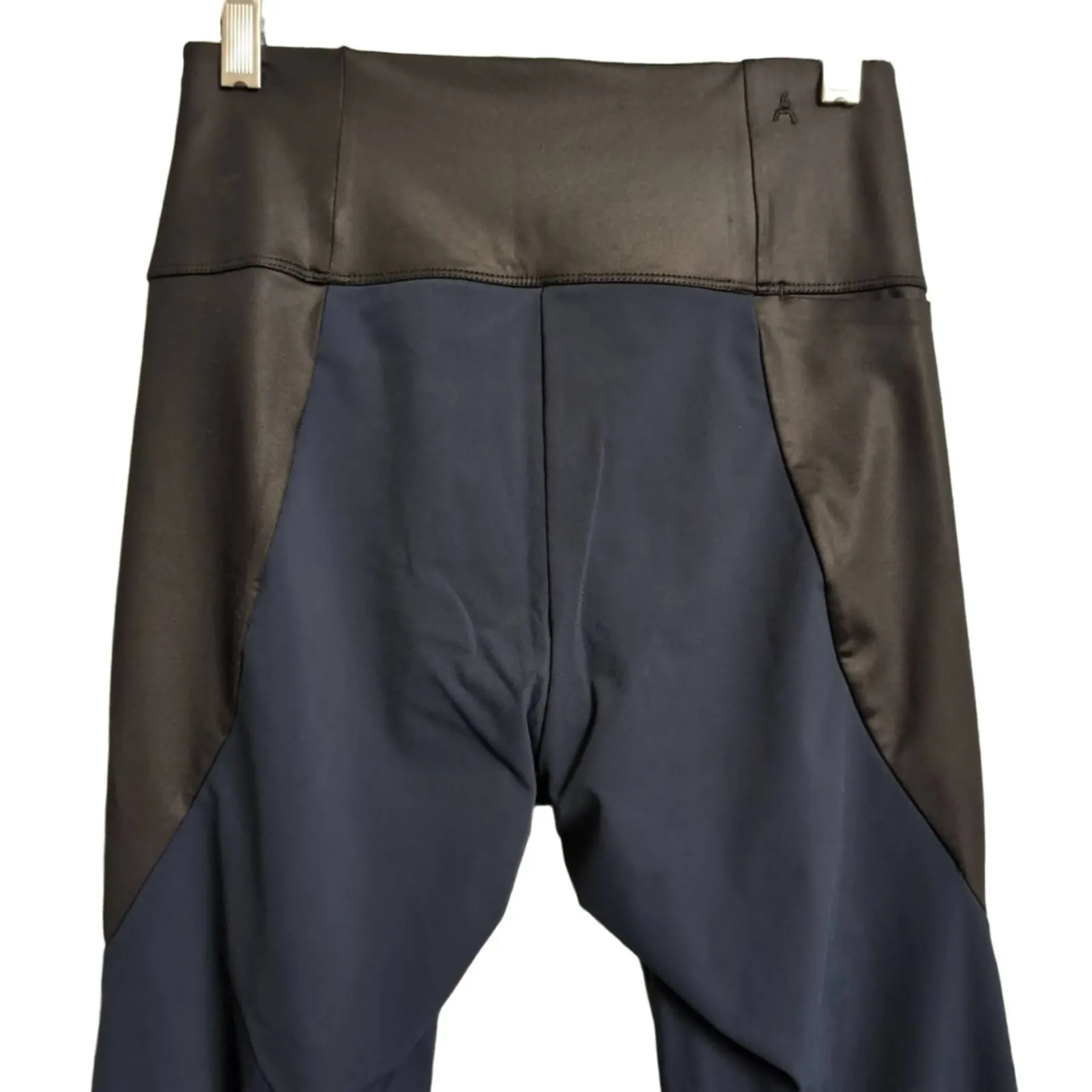 ADAY Throw It Higher Leggings Navy Black Zip Pockets High Waist Athleisure S - Image 6