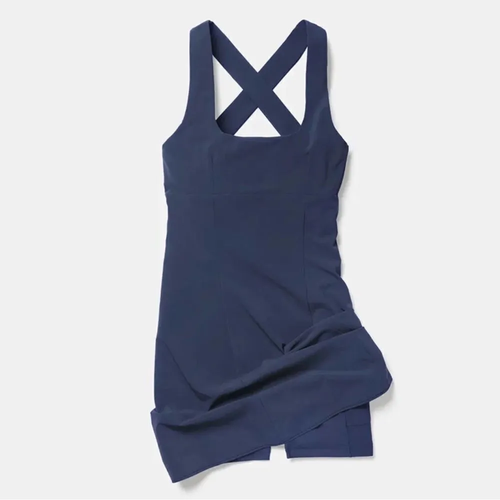 NEW Outdoor Voices Cross Back Exercise Dress in Navy Blue Size XL - Image 9