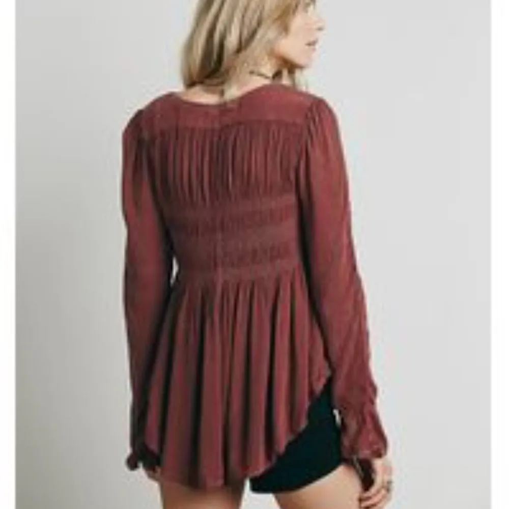 Free People 'Blue Bird' Smocked Tunic - Image 2