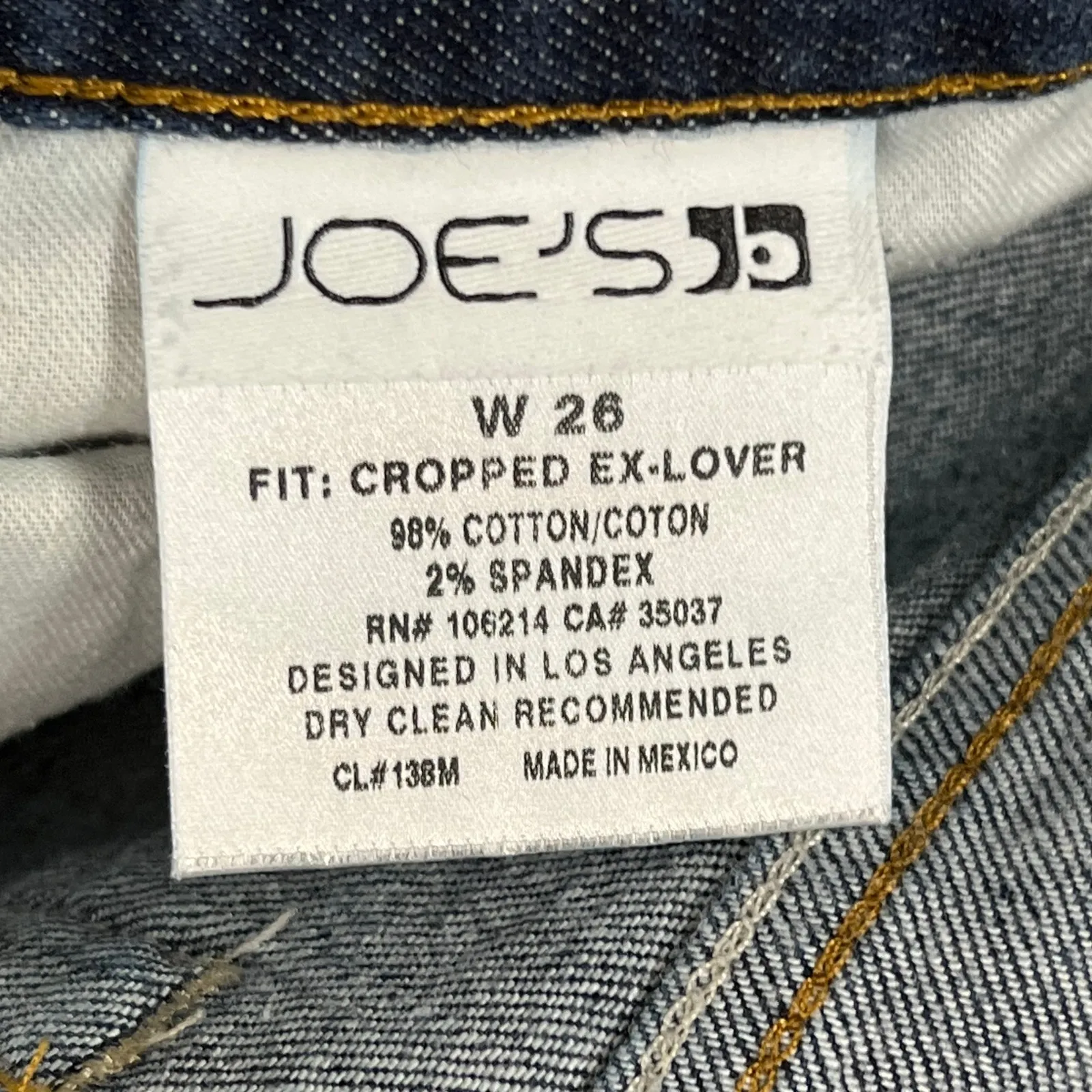 Joes Cropped Ex Lover Jeans Womens 26 Blue Gemma Wash Distressed Denim Boyfriend - Image 13
