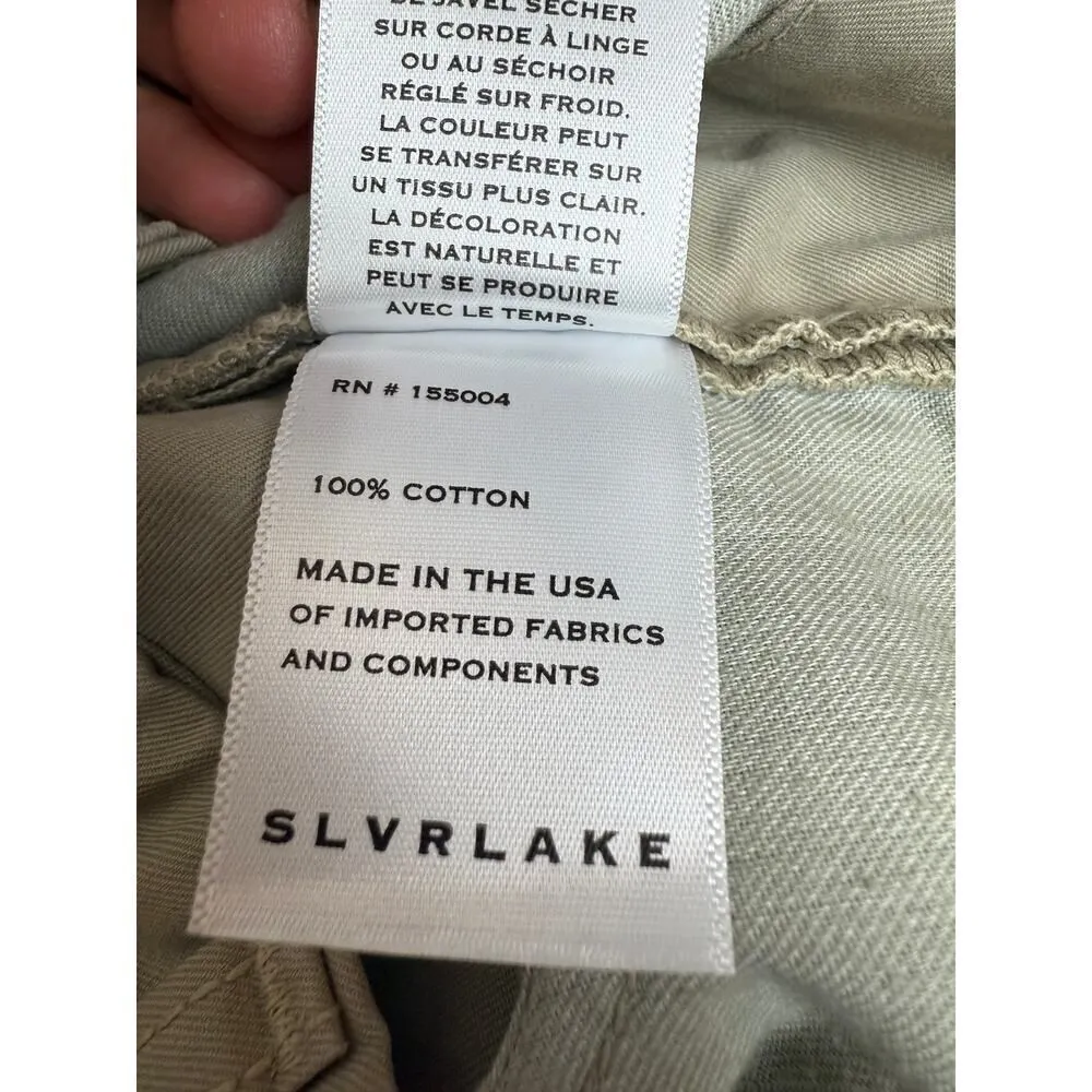 NWT Slvrlake Lola Cotton Twill Wide Leg Pants Sz. 32W Tan - Image 9