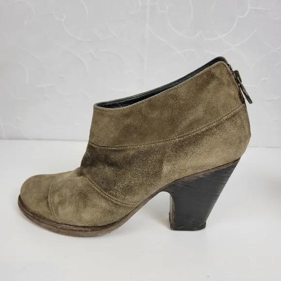 Fiorentini & Baker Womens Boots Size 40 Brown Suede Back Zip Ankle Heels - Image 5