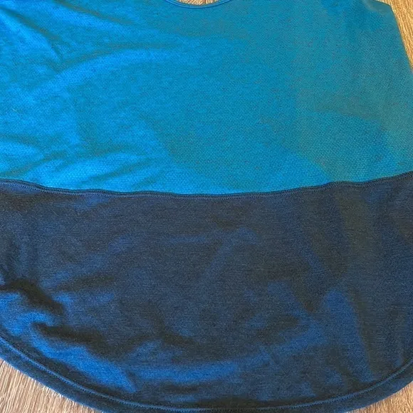 PrAna Women Medium Blue Colorblock Lagos‎ Criss Cross Workout Tank Top Athletic - Image 3