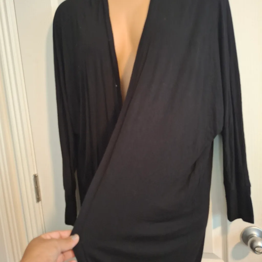 Torrid Sz 2 Black Open Front Women's Sweater Cardigan - Image 4