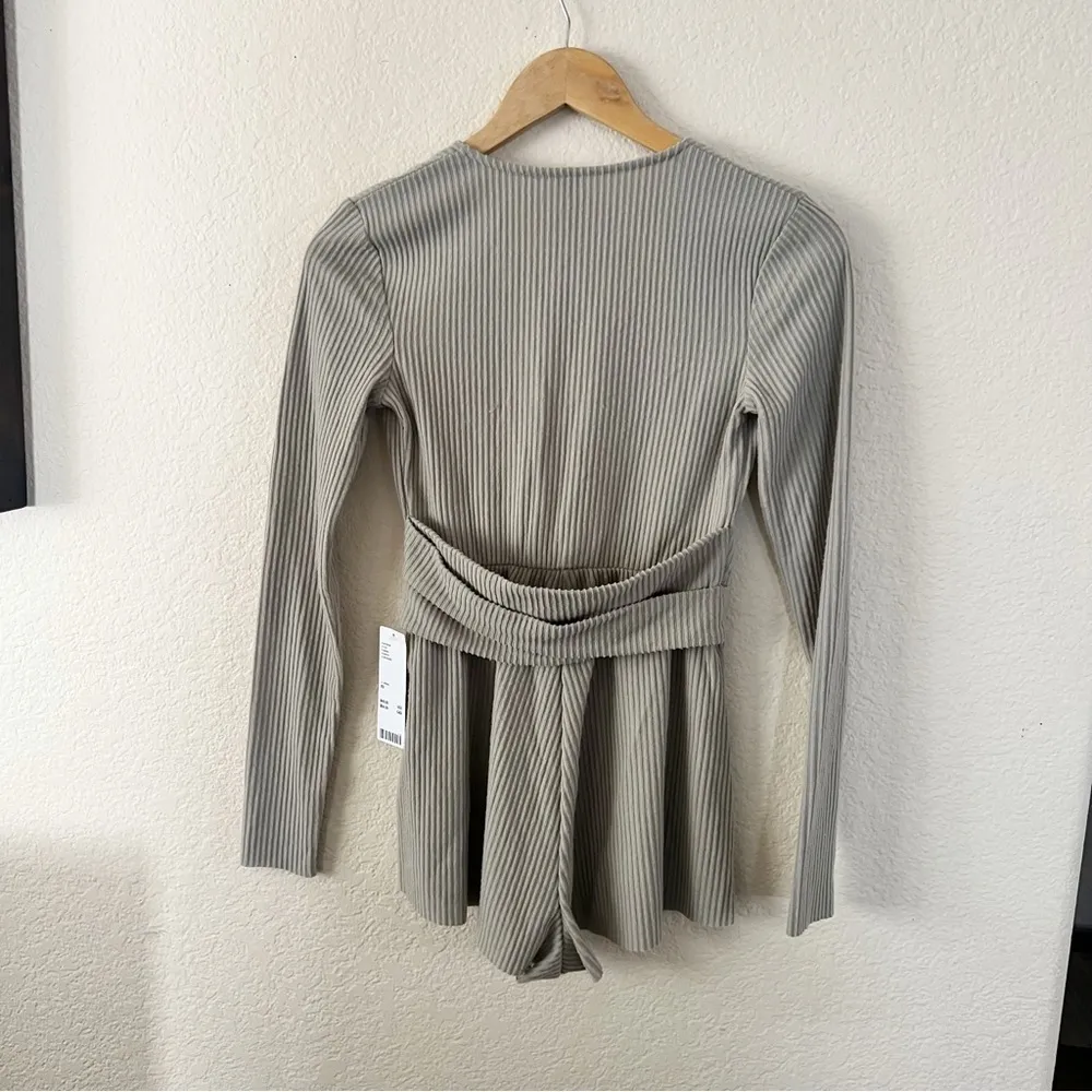 Out From Under Hanna Twist Front Green Ribbed Romper 
Size XS NEW - Image 3