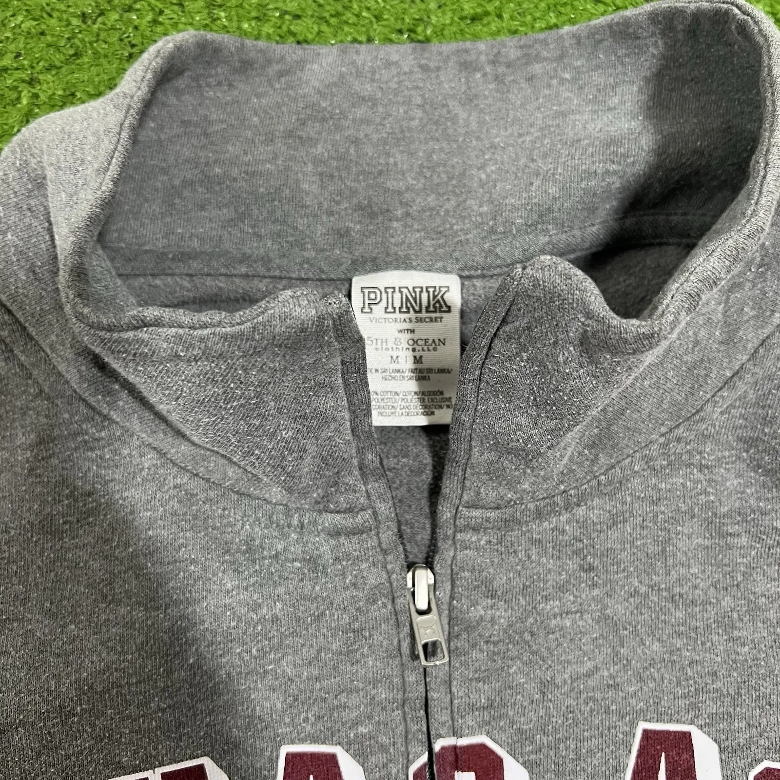 Y2k Victorias Secret Texas A&M 1/4 Zip M Pink 5th & Ocean Retro Aggies Sweater - Image 2