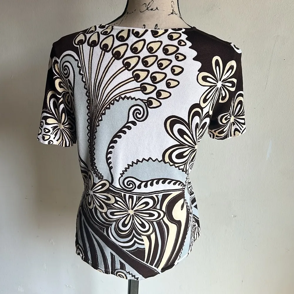 Alberto Malaki Floral Beaded Paisley Top Cardigan Size Large - Image 10