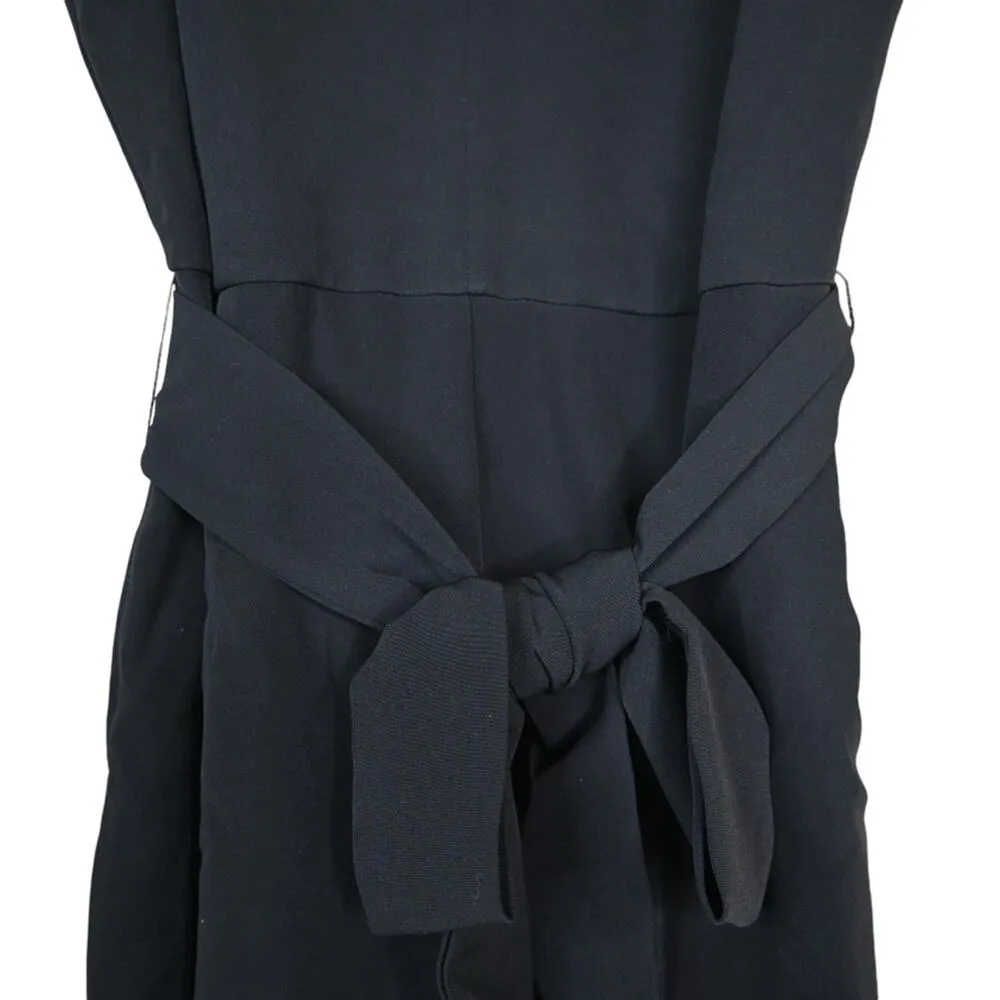 Sam Edelman Womens 8 Tie Waist Crop Wide Leg Jumpsuit in Black NEW - Image 6