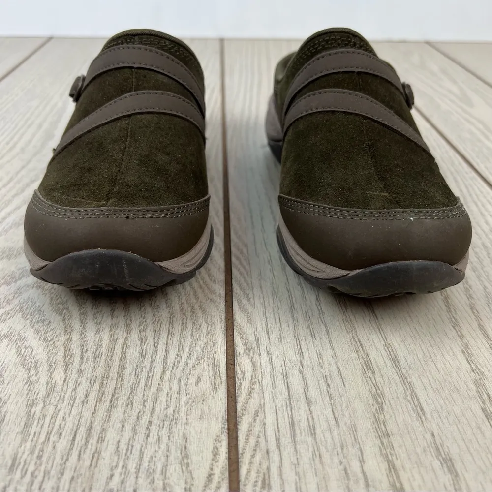 Easy Spirit Equinox Buckle Detail Slip-on Clogs 7M Moss Green Leather $69 - Image 4