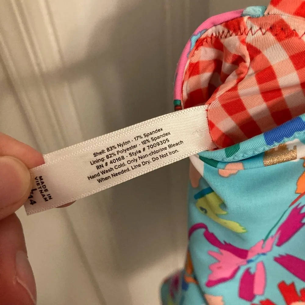 Vera Bradley Tankini Swim Top - Size L (12/14) - Image 4