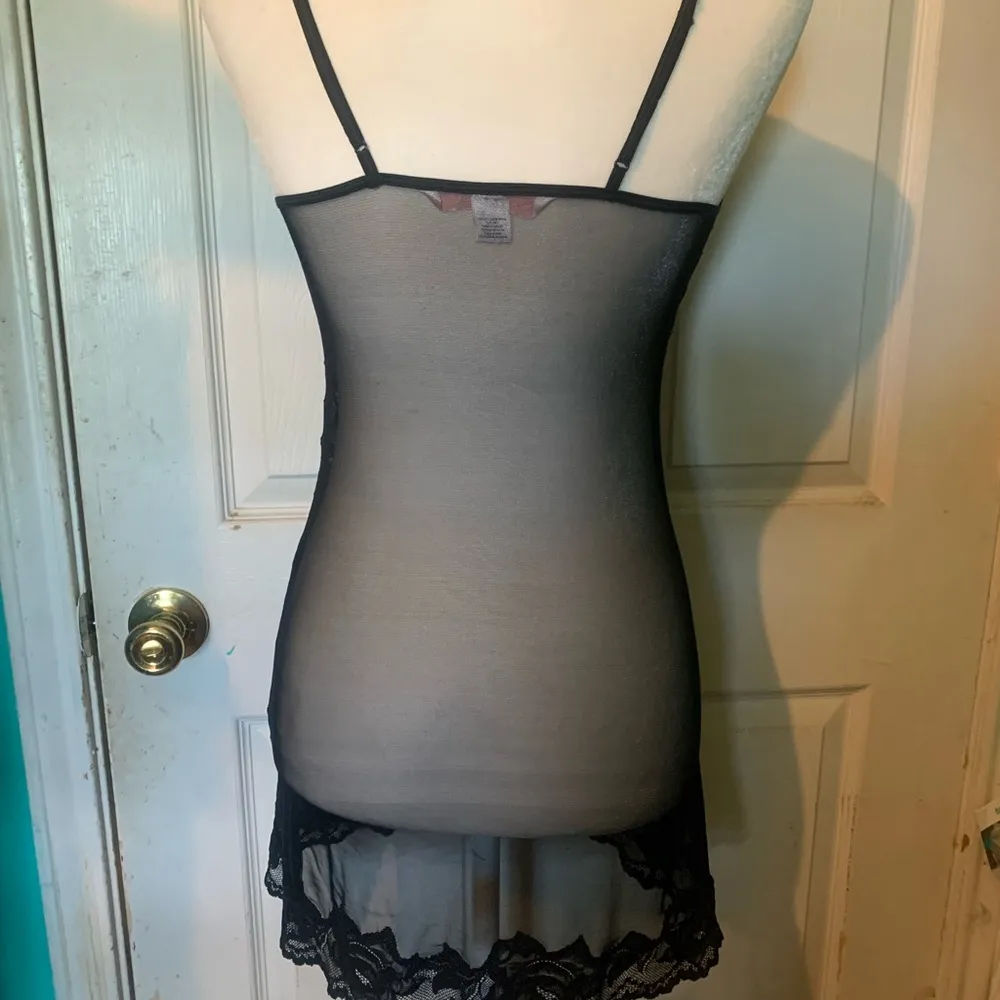 Victoria’s Secret Laced Stretchy Intimates Nighty Black XS Teddy          2075 - Image 5