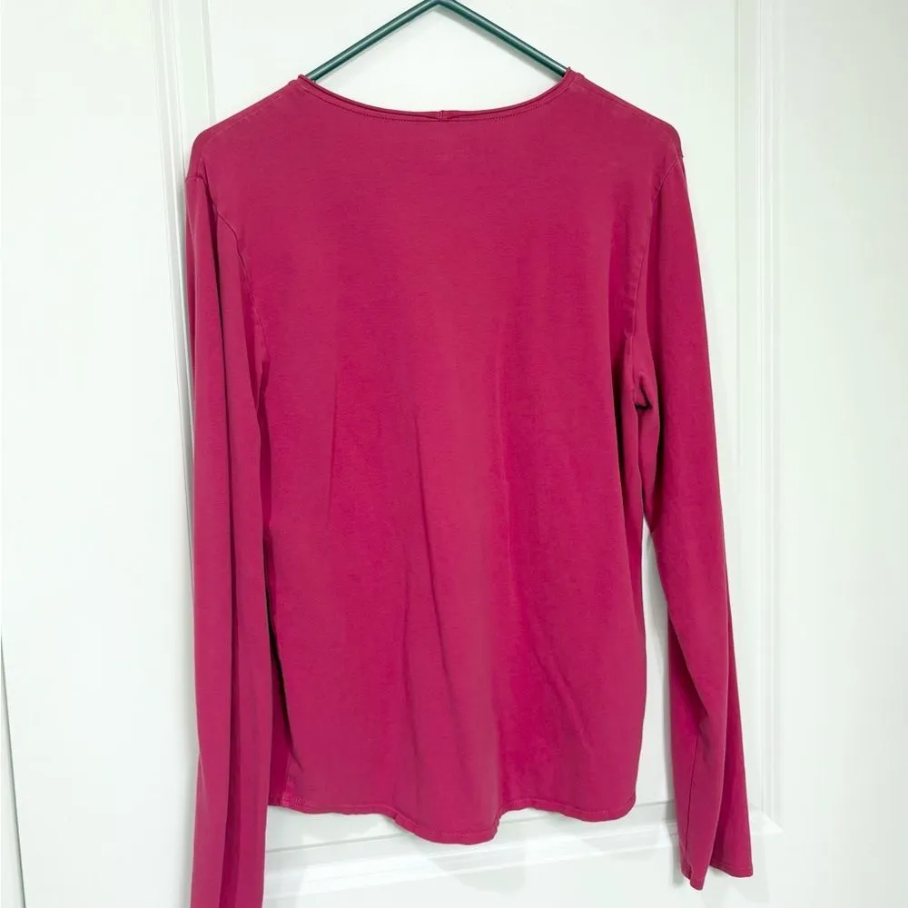 Gap 🔵  long sleeve crew Pink top size Large - Image 3